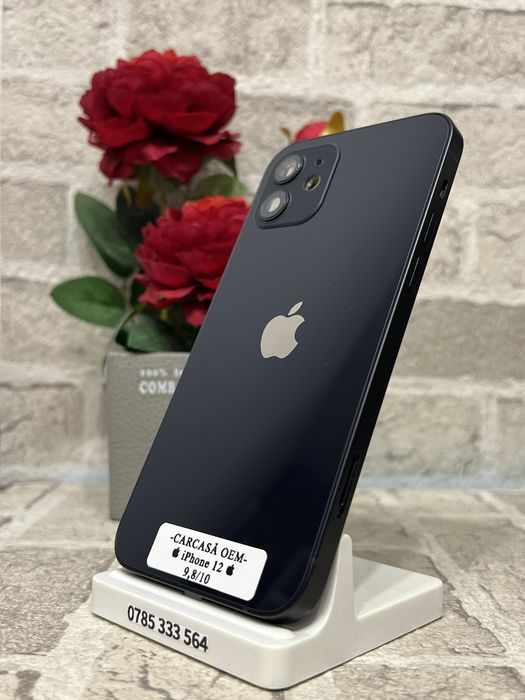  Carcasă iPhone 12 NEGRU / ALBASTRU / ROȘU (Originală) 
