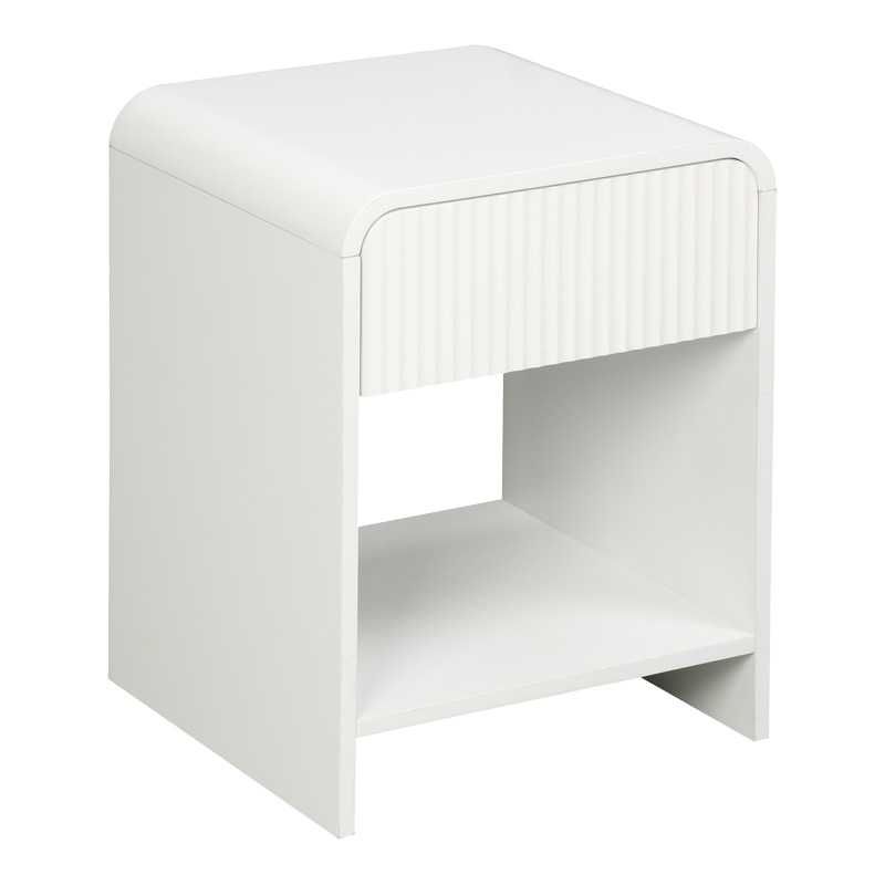 Нощно шкафче, Zeplen, Сив, Бял, Мдф, 40х40х53см.