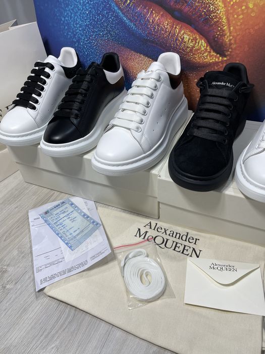Adidasi Alexander McQueen piele naturala 100% Full Box colectie noua