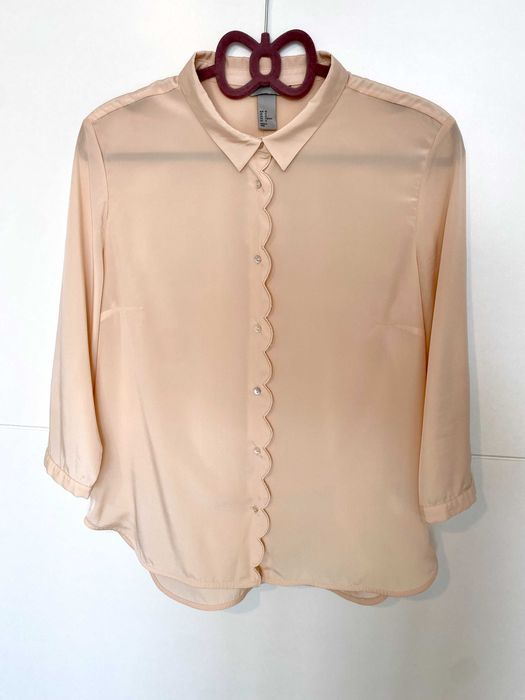 Bluza roz de dama tip camasa H&M marimea 42 XL
