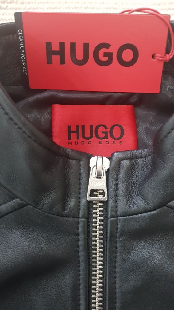 Jacheta ORIGINALA Biker Hugo Boss din piele