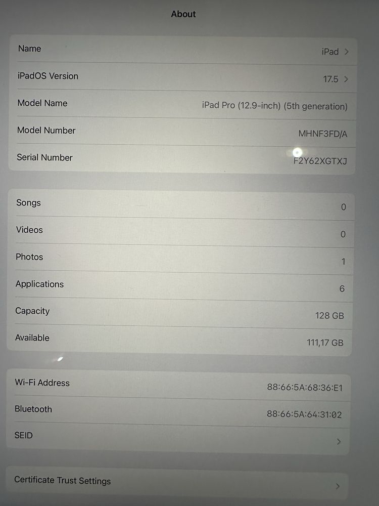 ipad pro 5 12.9 128gb