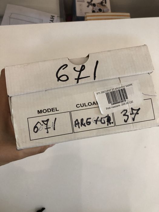 Pantofi argintii Aliss cu barete, marimea 37