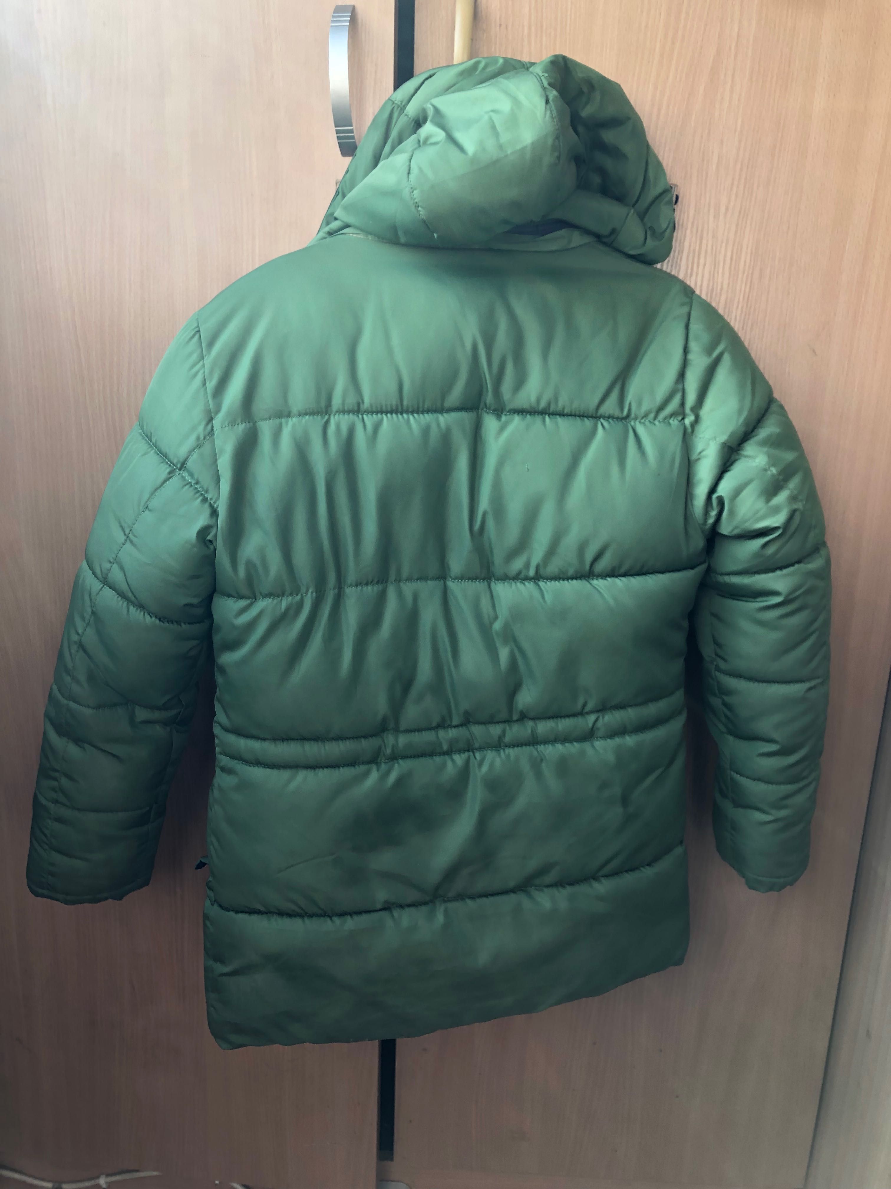 Куртка зелёная тёплая