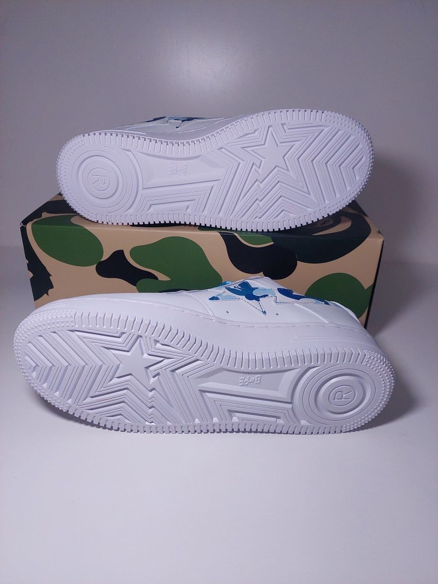 Bape Sta Low White Camo Blue