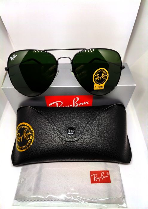 Ochelari de soare Ray Ban Aviator 3026 Black Frames - lentile de 62 mm