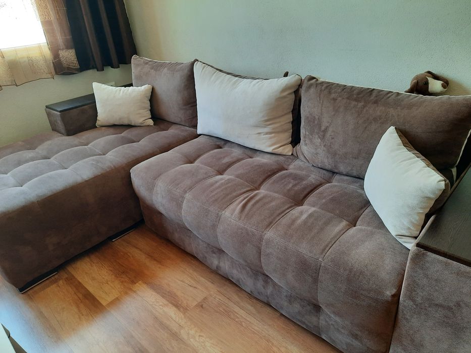 Ъглов диван, разтегателен