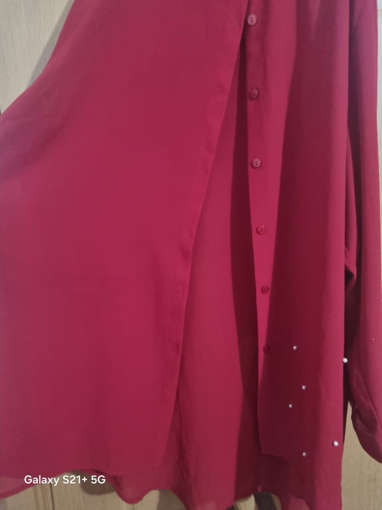 Cămașă eleganta de voal cu perlute