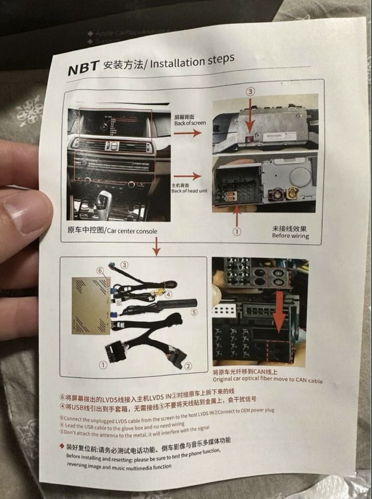 Modul apple carplay NOU pentru BMW compatibilitate NBT