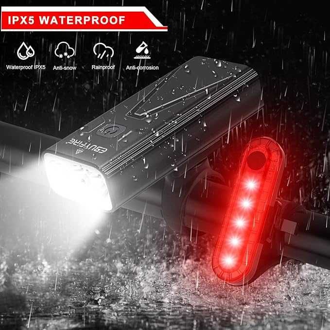 EBUYFIRE USB акумулаторен комплект светлини за велосипед