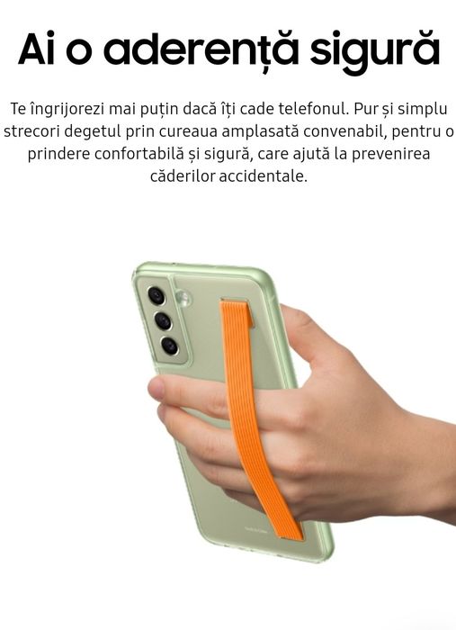 Husa hibrid originala Samsung Slim Strap Cover Galaxy S21 FE 5G G990