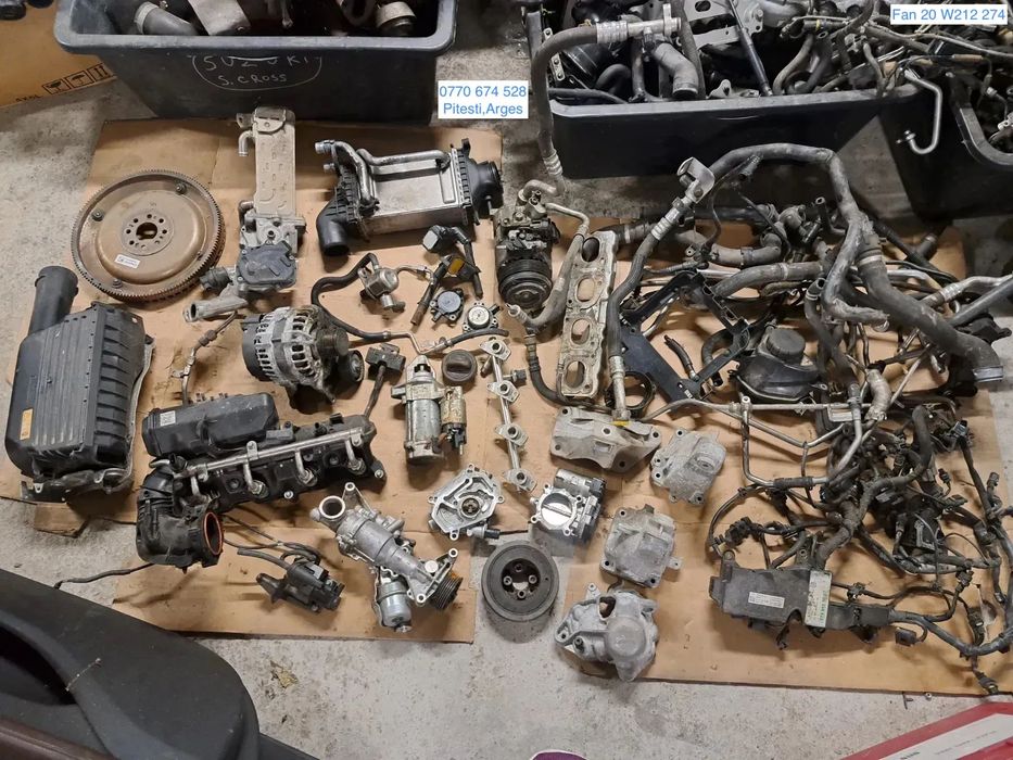 Anexe motor mercedes 274 benzina W212 pompa de apa galerie admisie alternator electromotor rampa injectoare pompa inalta presiune compresor instalatie electrica motor