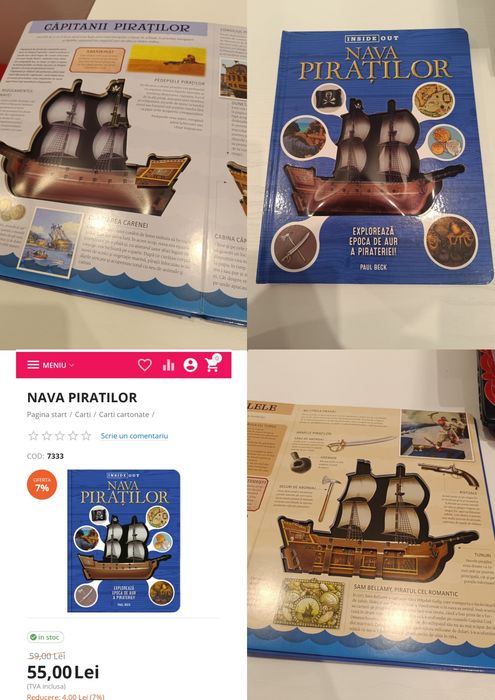 Cartea Nava Piratilor cu ilustrații