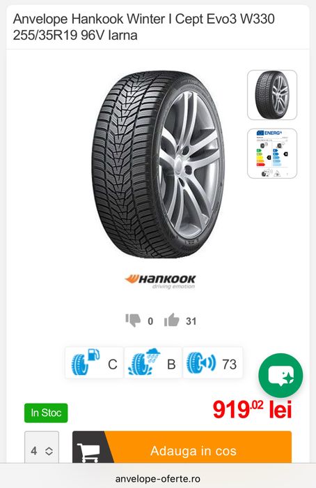 Anvelope iarna 255 35 R19