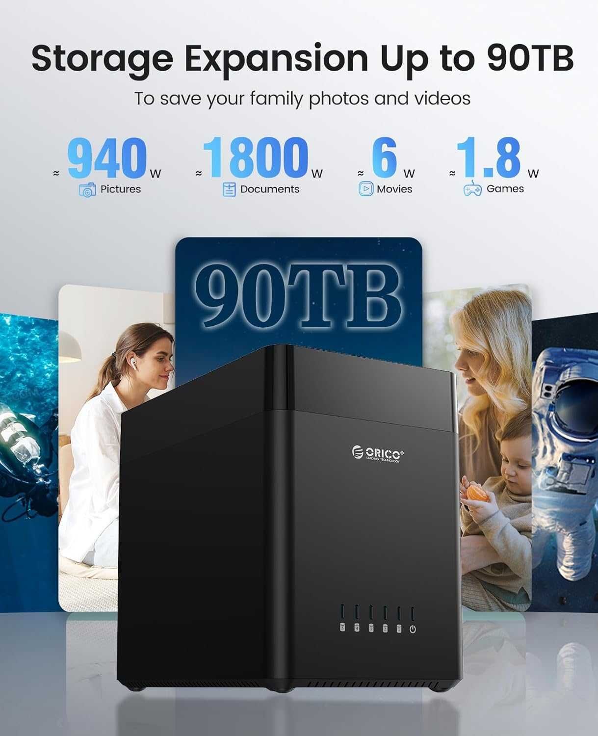 Нова, тествана докинг станция ORICO 5 Bay с 5 слота до 90tb