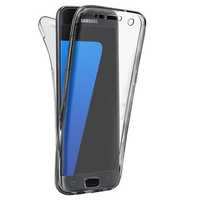 Husa de protectie fata + spate TPU moale Samsung Galaxy S7 Edge gri