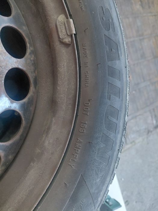 Jante 4x100 R15, cu anvelope Sailun de iarna 185 65 15