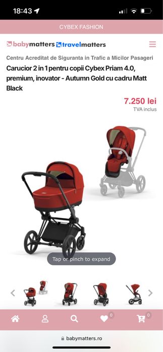 Carucior cu landou cybex priam