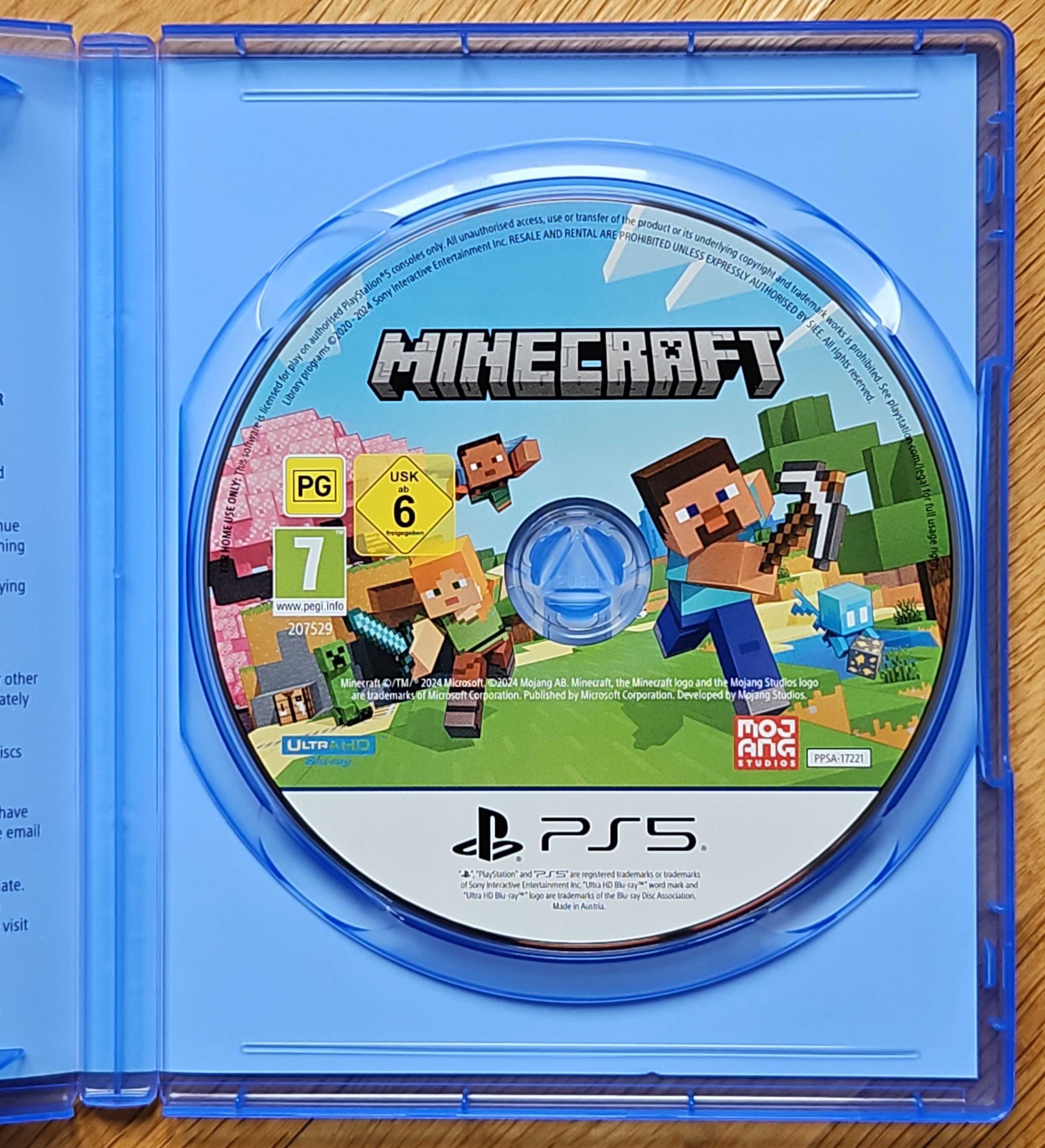 Minecraft PS5 Playstation 5 Плейстейшън PS Майнкрафт диск игра