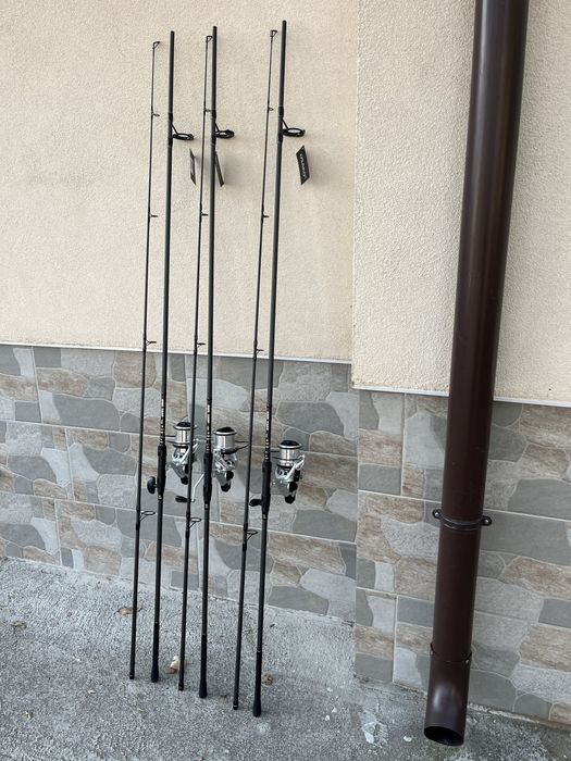 шаранджийски комплект три въдици три макари osako