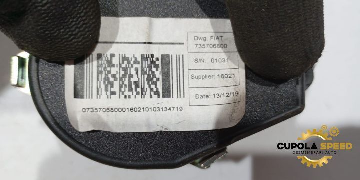 Centura de siguranta dreapta fata 735706800 Fiat Ducato 3 Typ250 [1st