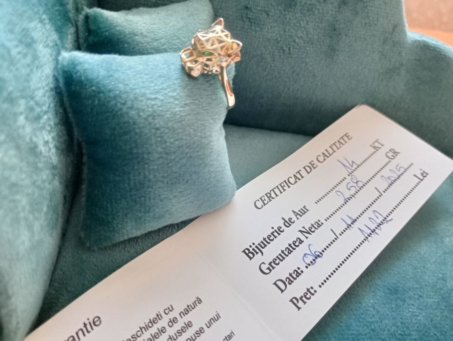 Inel aur nou pantera 14 k