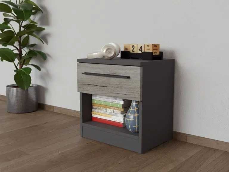 Set Dormitor Colt Lucio C8 Gri / Lemn