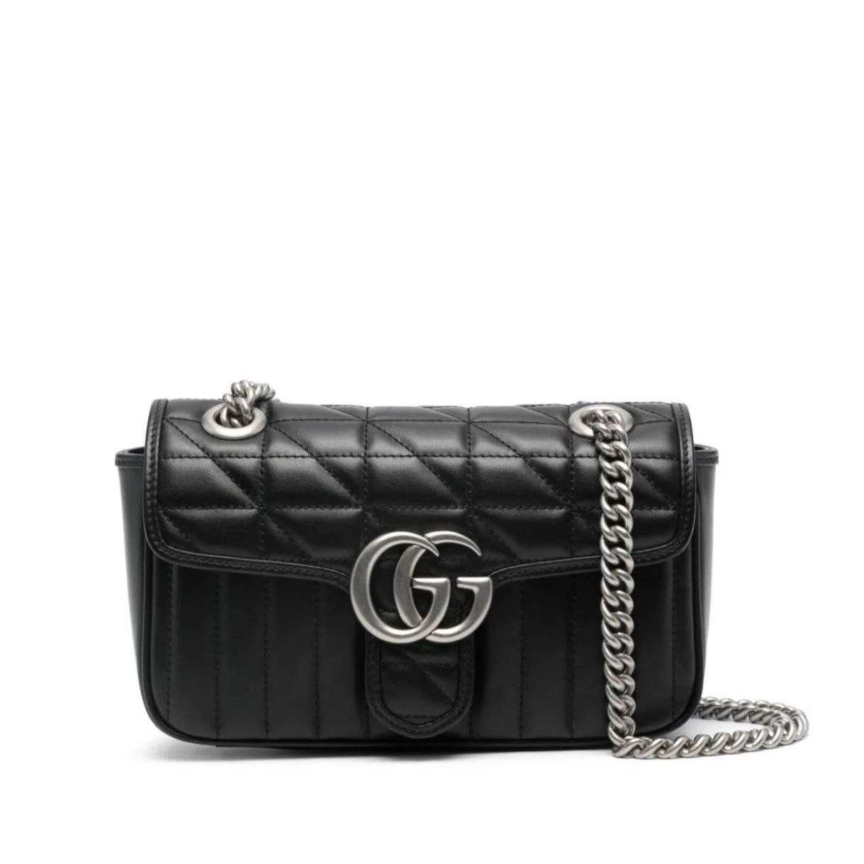 Дамска Чанта GUCCI mini GG Marmont shoulder bag 100% LEATHER