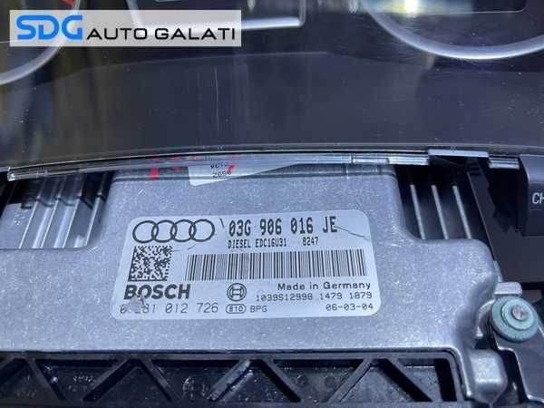 Kit Pornire ECU Calculator Motor Cheie cu Contact si Ceasuri Bord Audi A4 B7 2.0 TDI BRE 2005 - 2008 Cod 03G906016JE 0281012726 [LC1340]