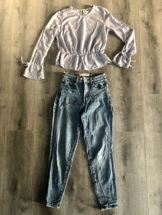 Blugi și bluza s Stradivarius