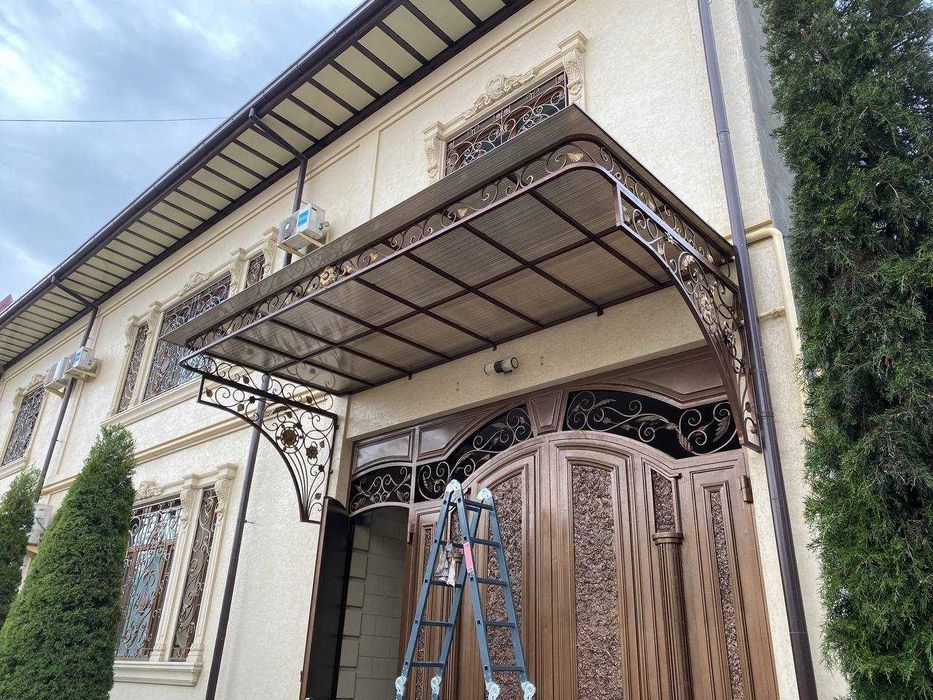 Решётка перила навес огрождения ковка лексан дарвоза клетки казирок