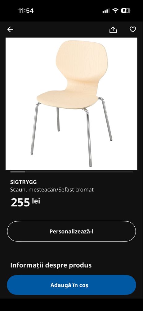 Masa Lisabo si 4 scaune Sigtrygg Ikea