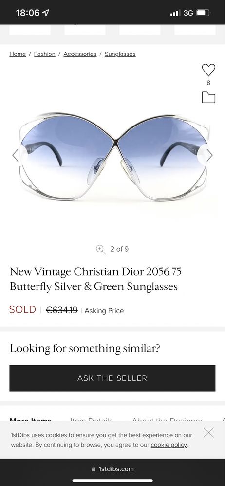 Ochelari Vintage dama Christian Dior