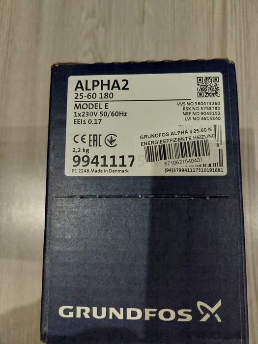 Pompa de circulație Grundfos Alpha 2 25-60 180