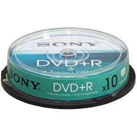 DVD+R Sony, 4.7GB, 16X, шпиндел 10бр.