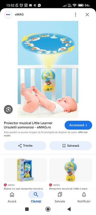 Jucării 1 - 2 ani, proiectorl muzical bebeluși