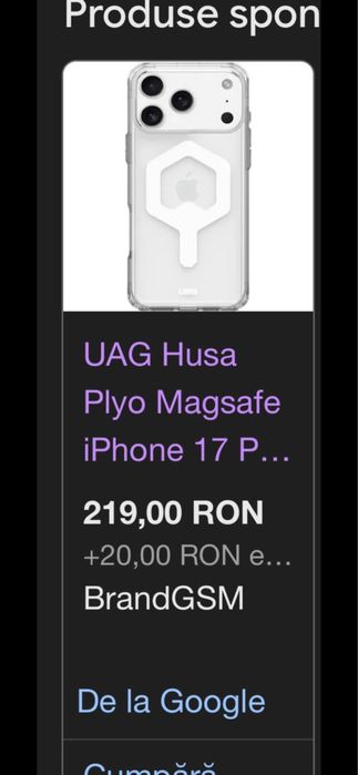 Husa iphone 17 pro max si set folii camere