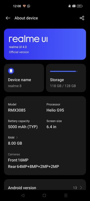 Realme 8 8GB RAM 128GB Storage