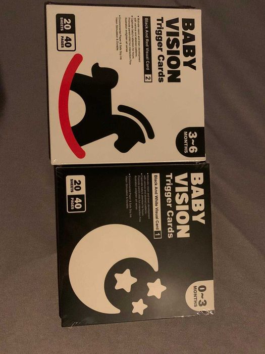 Set cartonase pentru stimulare vizuala bebe 0-3/ 3-6 luni sigilate