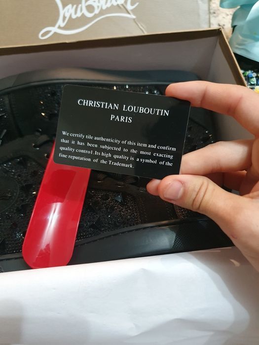 Christian Louboutin Black Sneakers Long Spikes