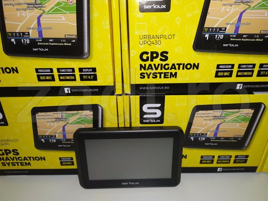 GPS serioux-ecran 4.3"-functie modulator FM - harti noi actualizate