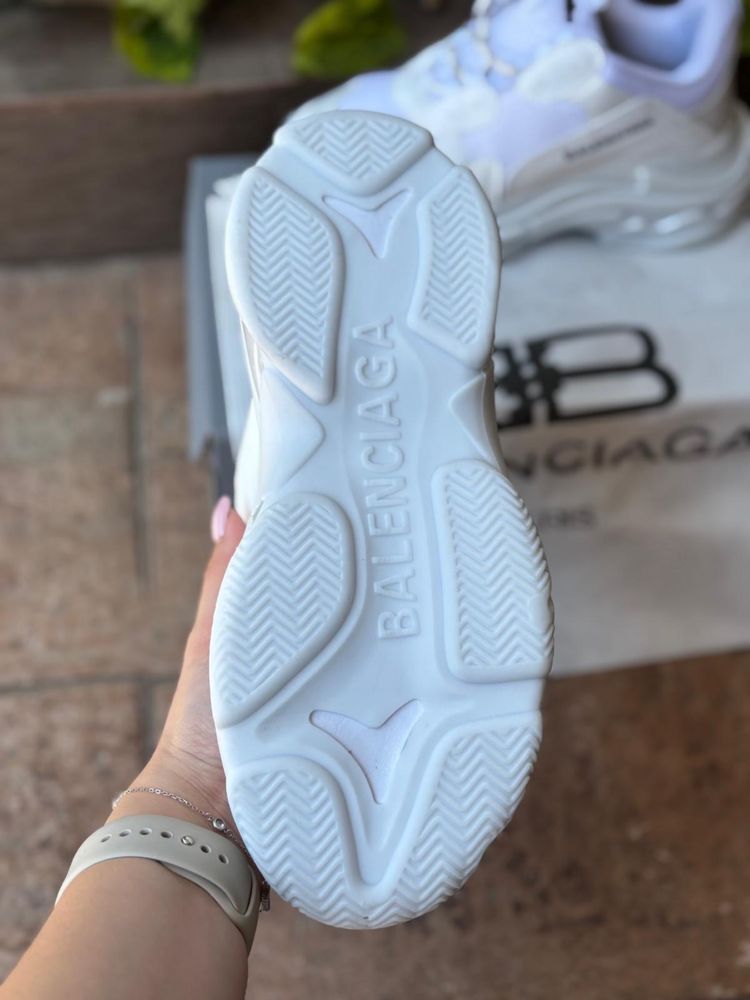 Adidasi Balenciaga Triple S alb Premium