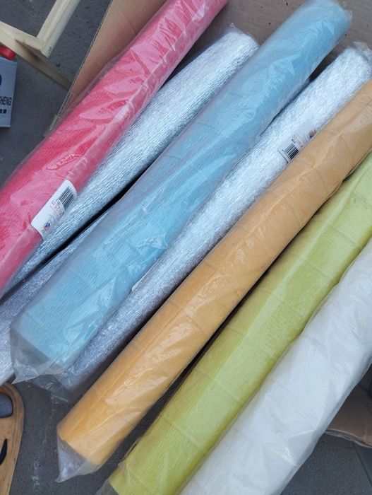 Бумага гофрированная цветная