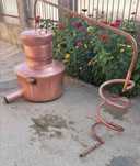 Vand un cazan de tuica din cupru alimentar are 120l cu fundu de 4mm pe