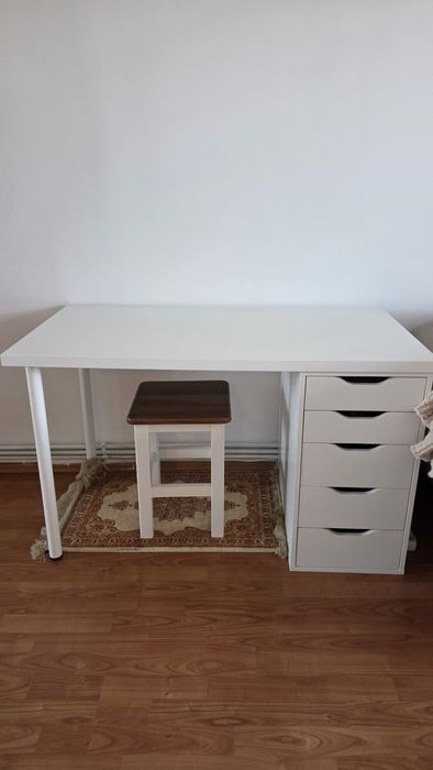 Birou alb Ikea, nefolosit