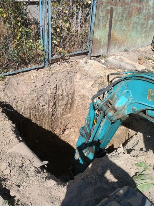 Мини Трактор экскаватор Тараз Жер жұмыстары кабель газ водопровод су