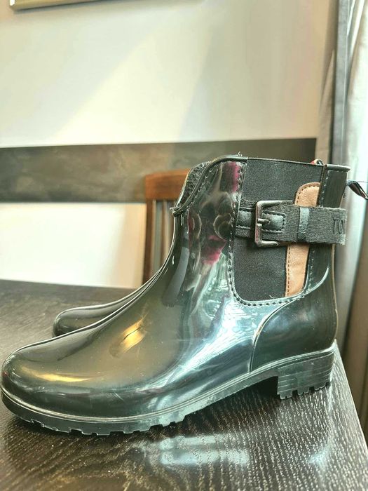 Дамски гумени боти Tom Tailor в черно
