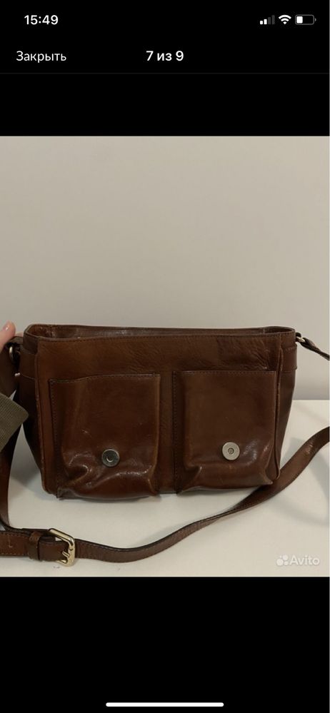 Кожаный портфель massimo dutti