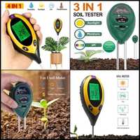 Влагомер за почва PH метър термометър почвен анализатор светломер 4в1