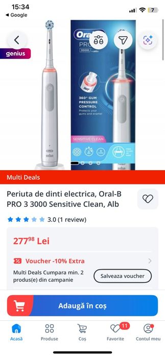 Periuța de dinți electrica noua